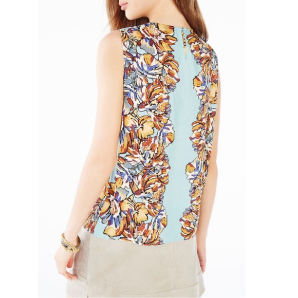 BCBGMaxAzria Maryssa sleeveless floral top NWOT - Picture 5 of 11